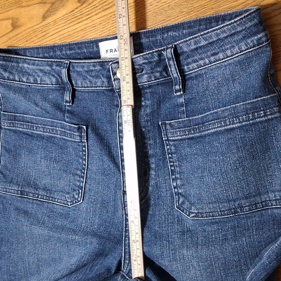 FRAME Jeans Womens 30 BLUE  BOOT Denim Preowned Cut BOOTCUT Cowboy Western Used - Picture 5 of 8